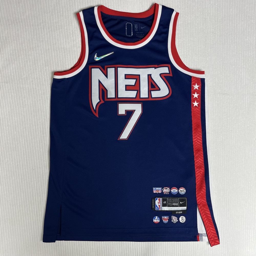 Brooklyn Nets Jersey Mens Large Blue NBA Basketball Kevin Durant 7 Nike Swingman